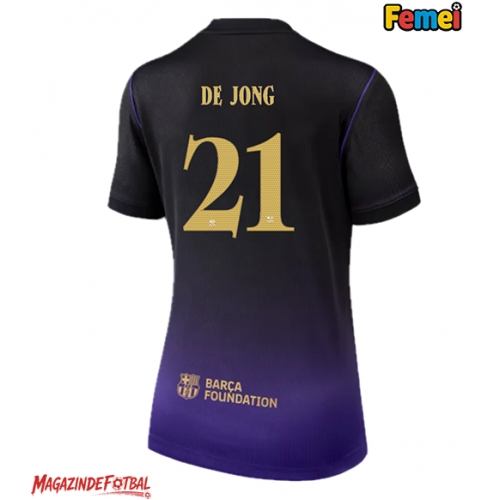 Barcelona Frenkie de Jong #21 Tricou Fotbal Replică 2026-27 Femei Deplasare Barcelona Frenkie de Jong #21 Tricou Fotbal Replică 2026-27 Femei Deplasare